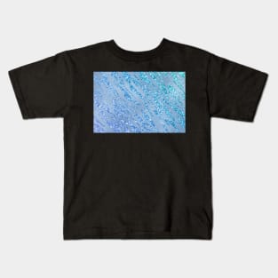 Blue shinny glitter Kids T-Shirt